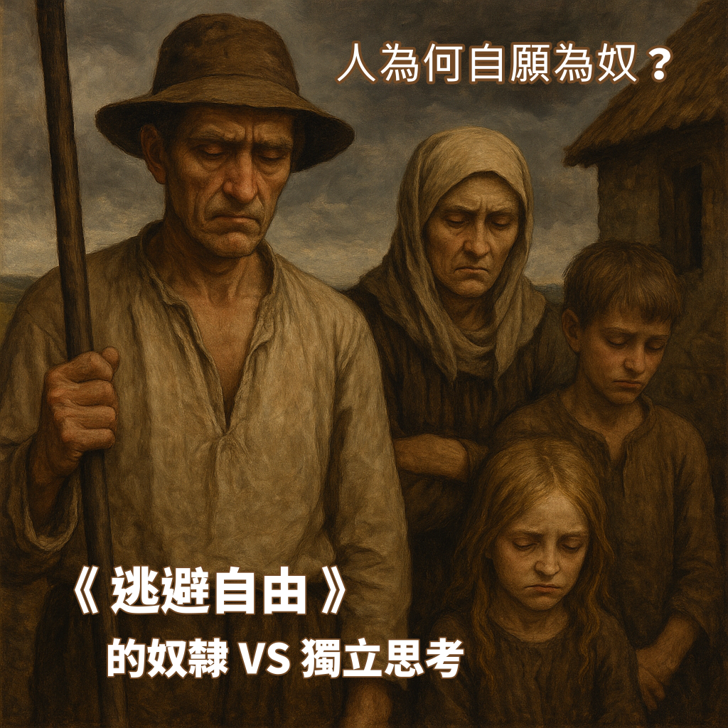 我想沒人自願奴隸，而是不得已、被強迫或出生就在被奴役的環境中，與獨立思考是兩件不同層級的事物