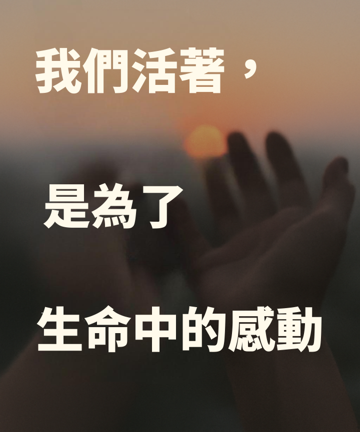 我們活著，是為了生命中的感動