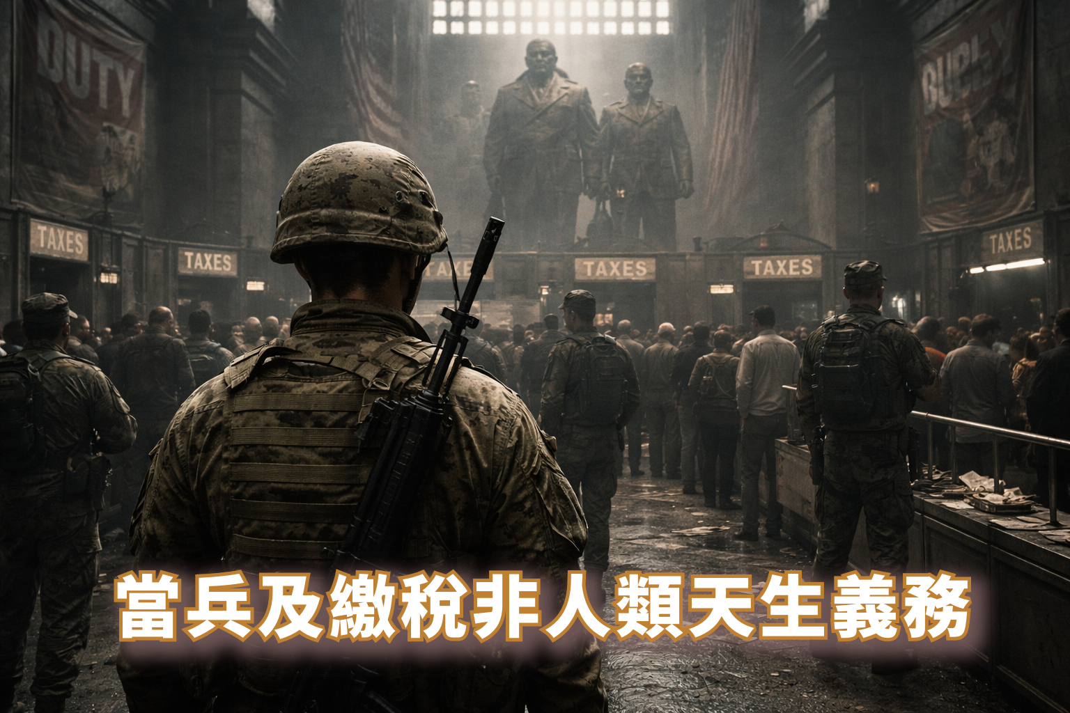 當兵及繳稅非人類天生義務